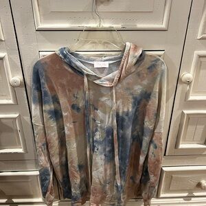 Pink Lily Tie-Dye Hoodie